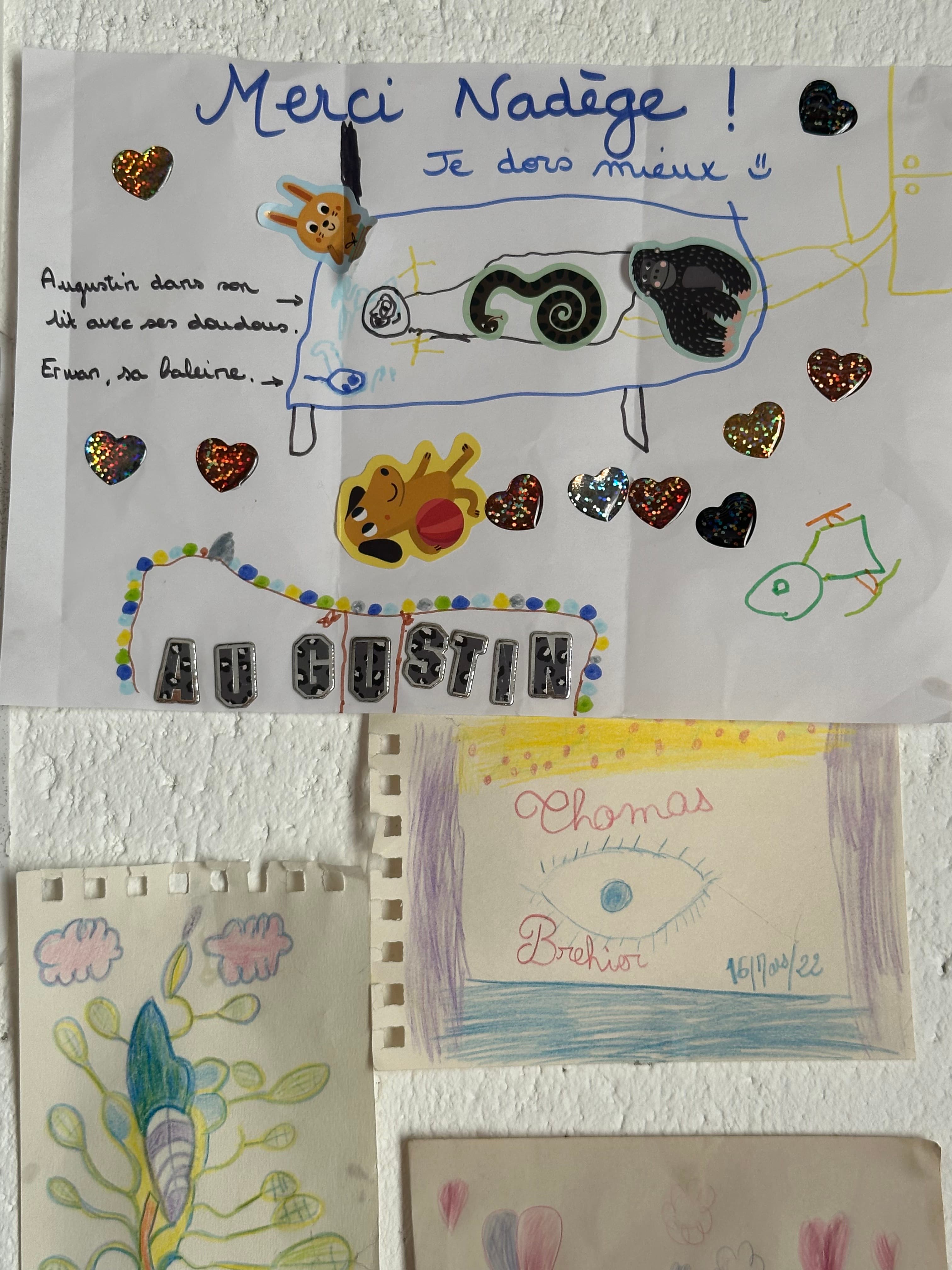Dessin d'enfant de remerciement