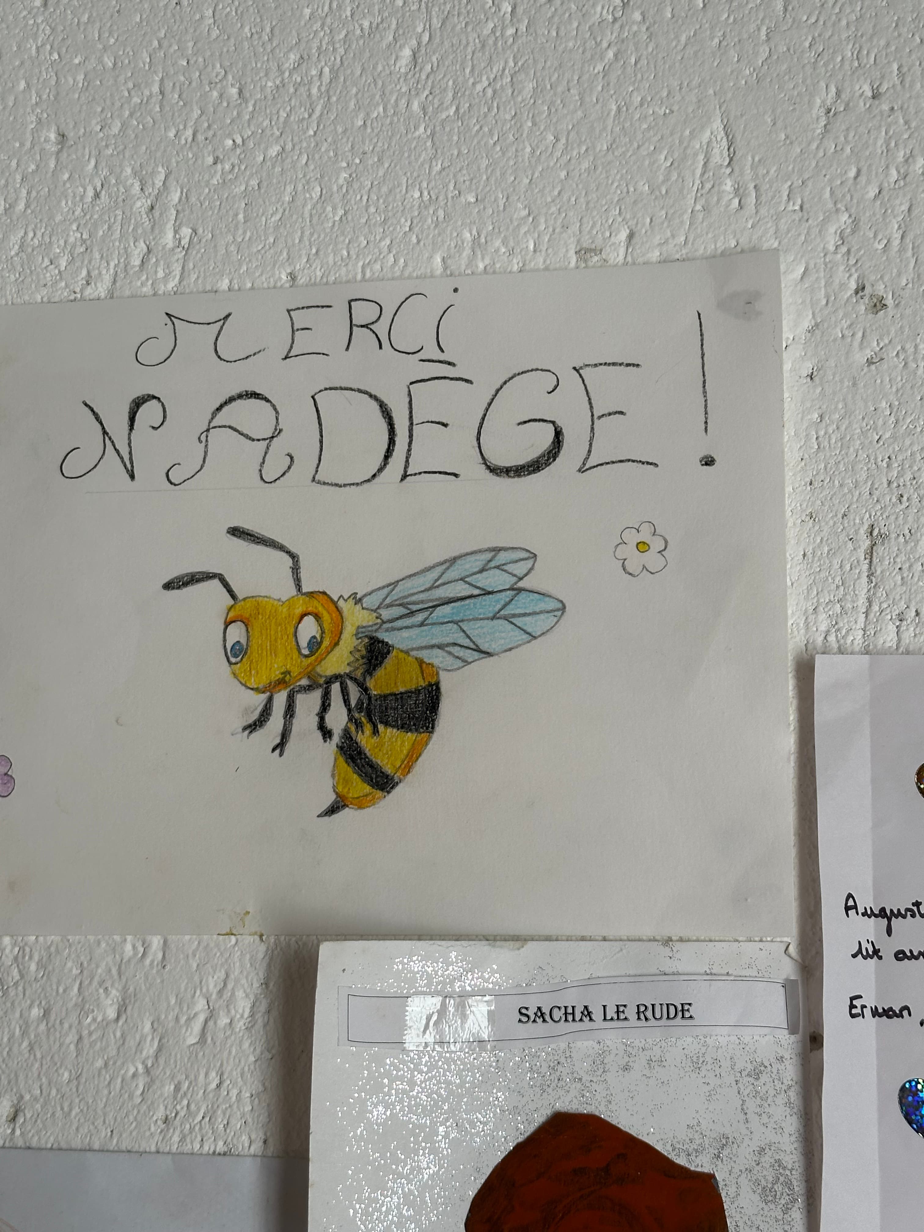 Dessin d'enfant de remerciement